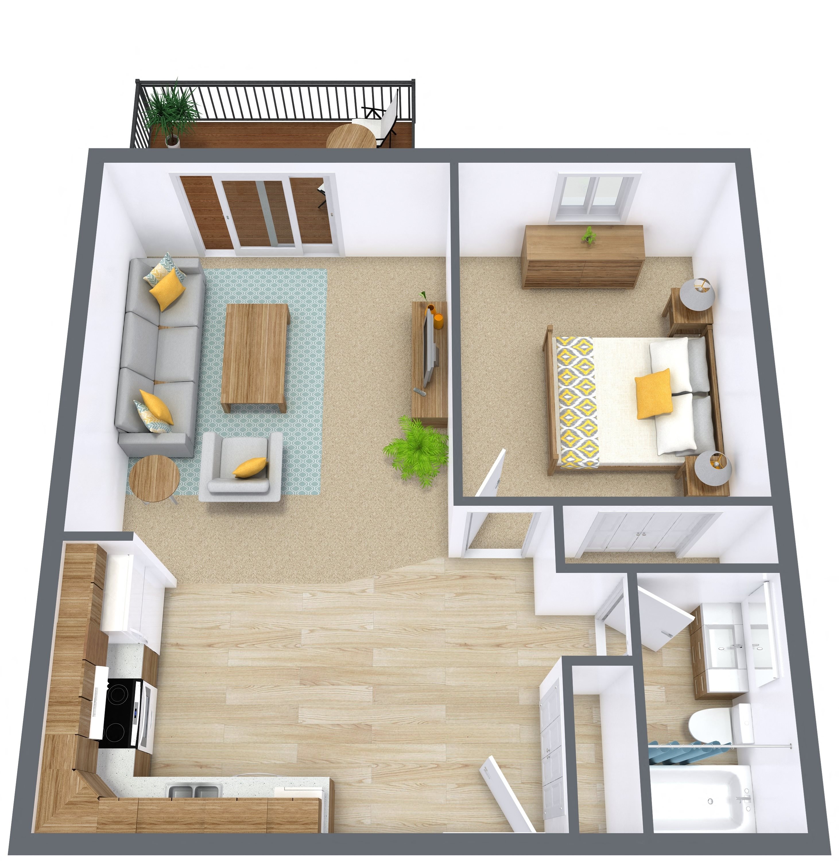 Parkside Apartments | One Bedroom | Plan 11A Parkside Apartments | One Bedroom | Plan 11A